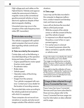 lexus ux 300h 2024-2025 owners manual